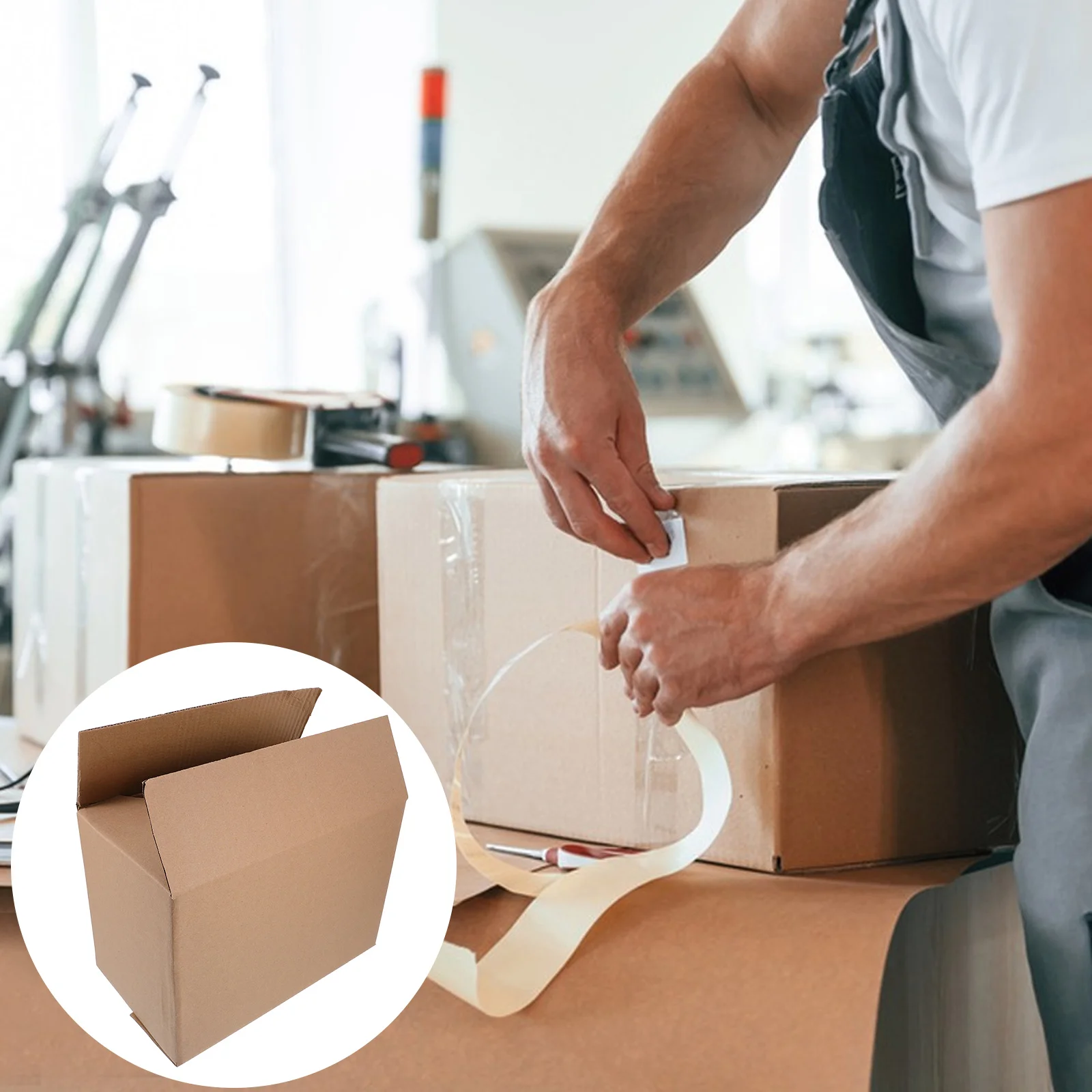 

5 Pcs Express Box Cardboard Boxes Corrugated Paper Storage Heavy Duty Shipping Package Craft Packaging