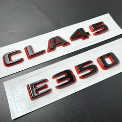 New Style ABS Black Red Letters Car Rear Trunk Badge CLA45  W117 C117 Emblem Logo Sticker Auto Accessories