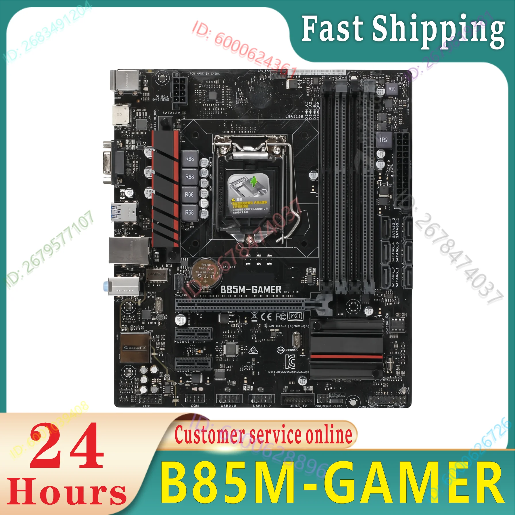 

B85M-GAMER Original Desktop Motherboard B85 Socket LGA 1150 i7 i5 i3 DDR3 32G SATA3 USB3.0 Micro-ATX