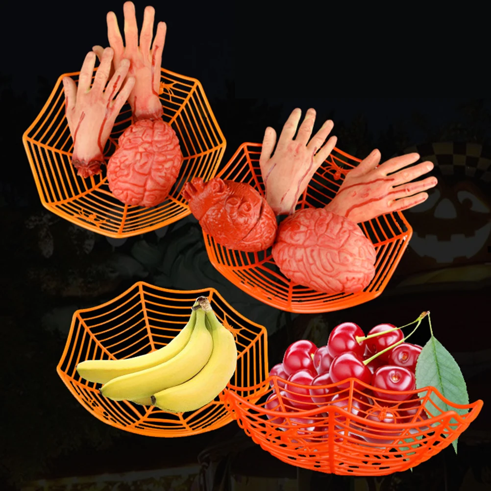 

Halloween Spider Fruit Plate Decoration Fruits Candy Basket Decorate Holders