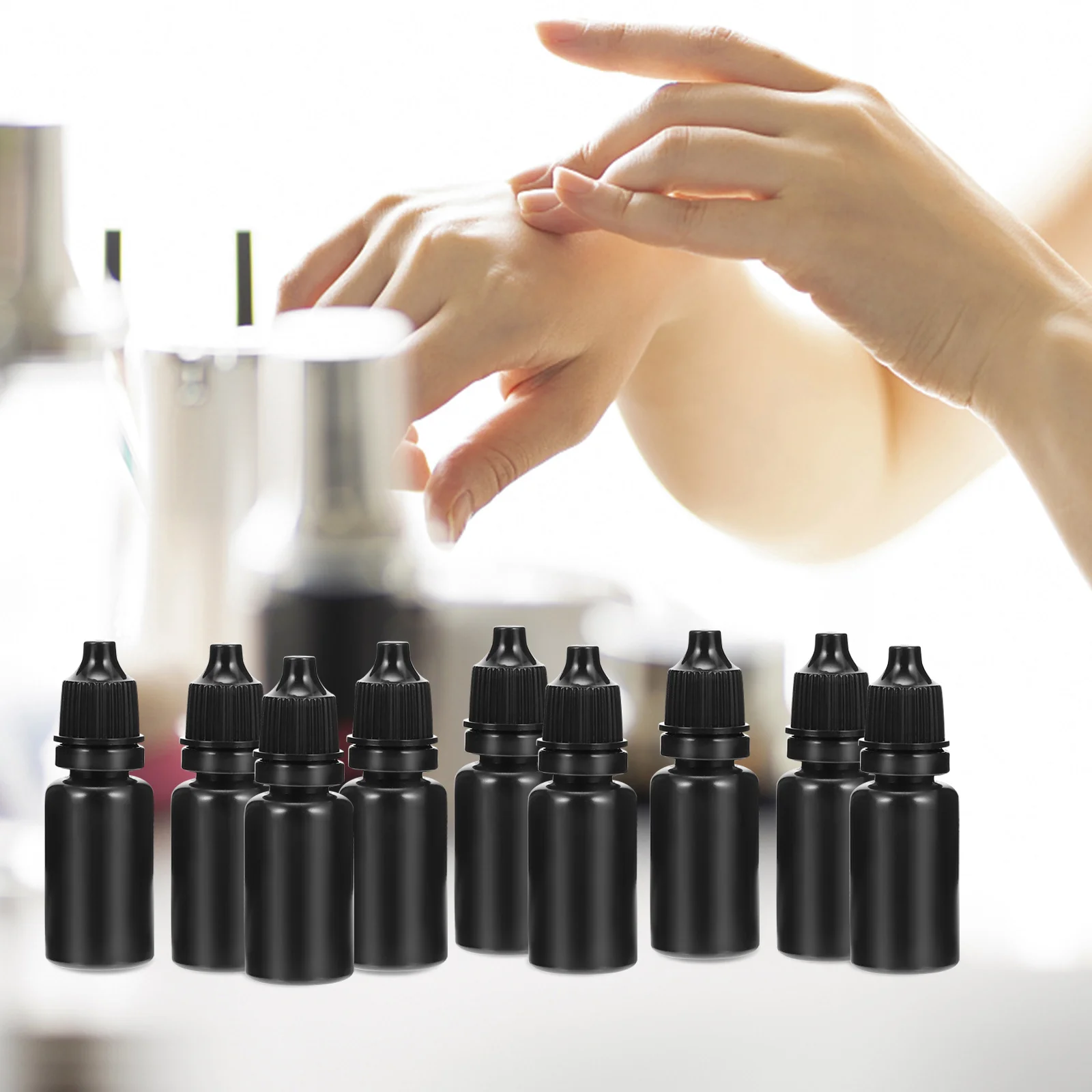 

50pcs Portable Essential Oil Bottles 10Ml Travel Drip Containers Refillable Empty Drops Storage Tool Small Leak-Proof Lotion Can