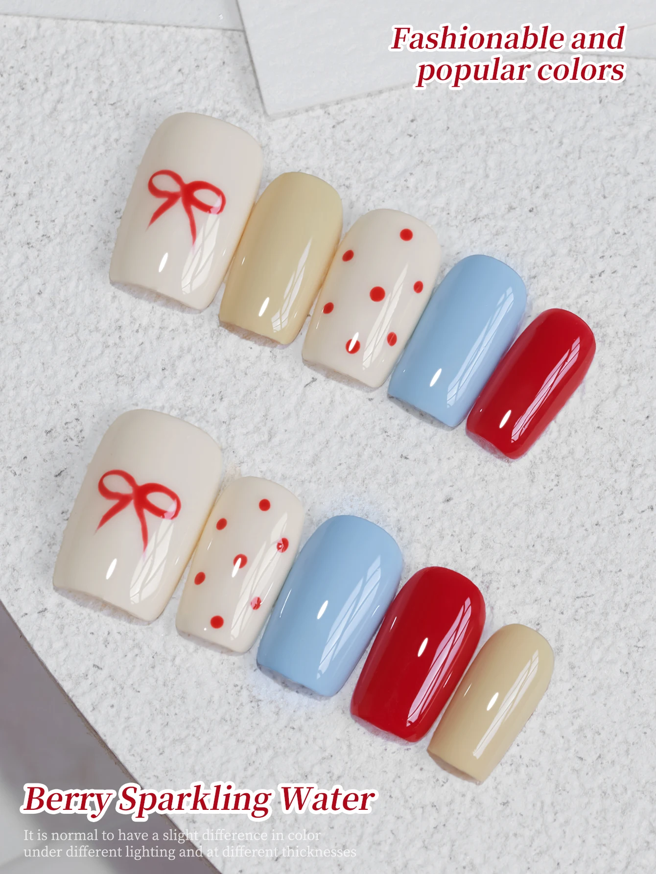 4 Stück 15 ml buntes rot-blaues Gel-Nagellack-Set Starter Pure Soak Off No Wipe Nagel-Gel-Nagellack, geeignet für Frühling und Sommer