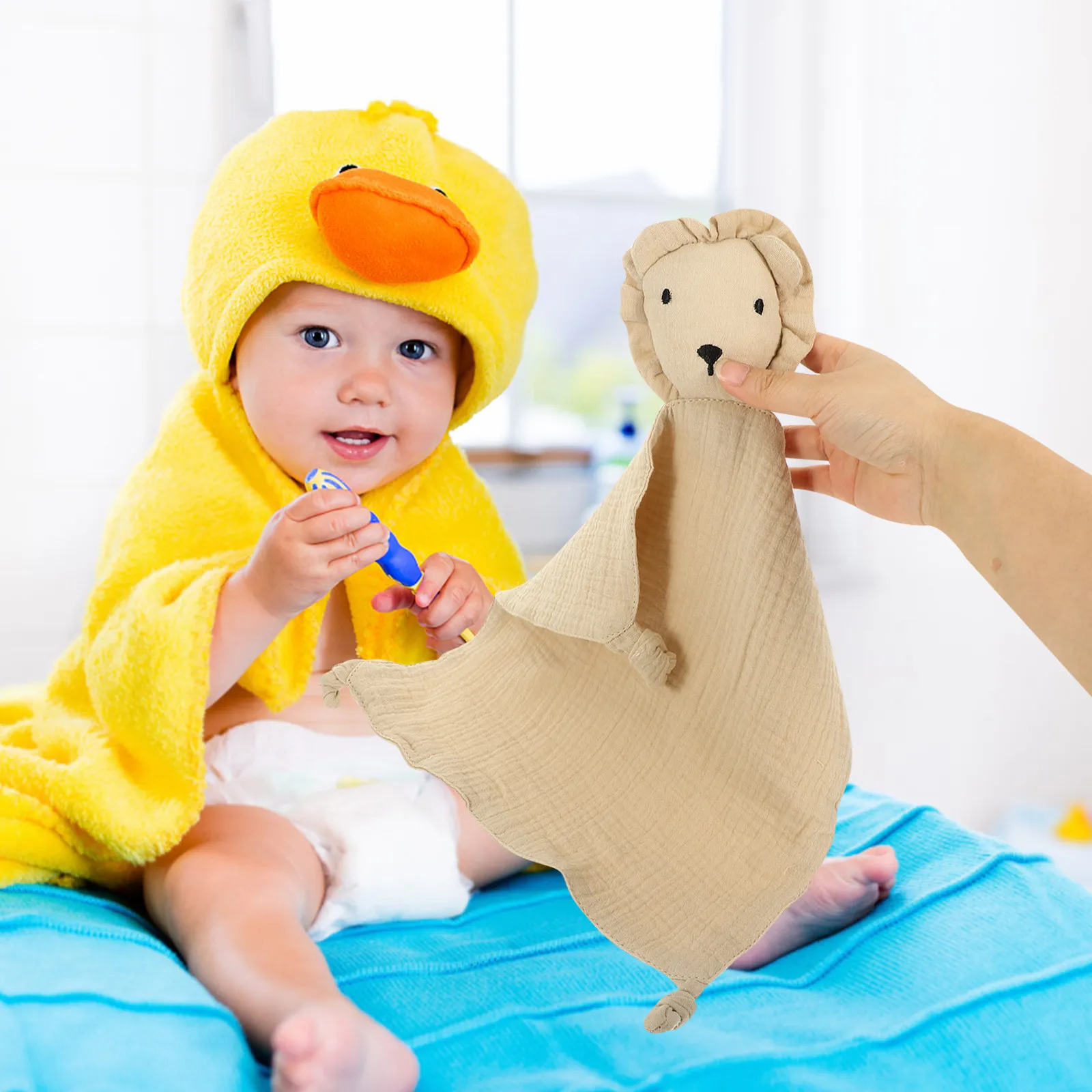 

Baby Soothing Towel Soft Sensory Security Blanket for Newborn Infant Toddler Cute Cartoon Design Snuggle Comfort Blanket Baby