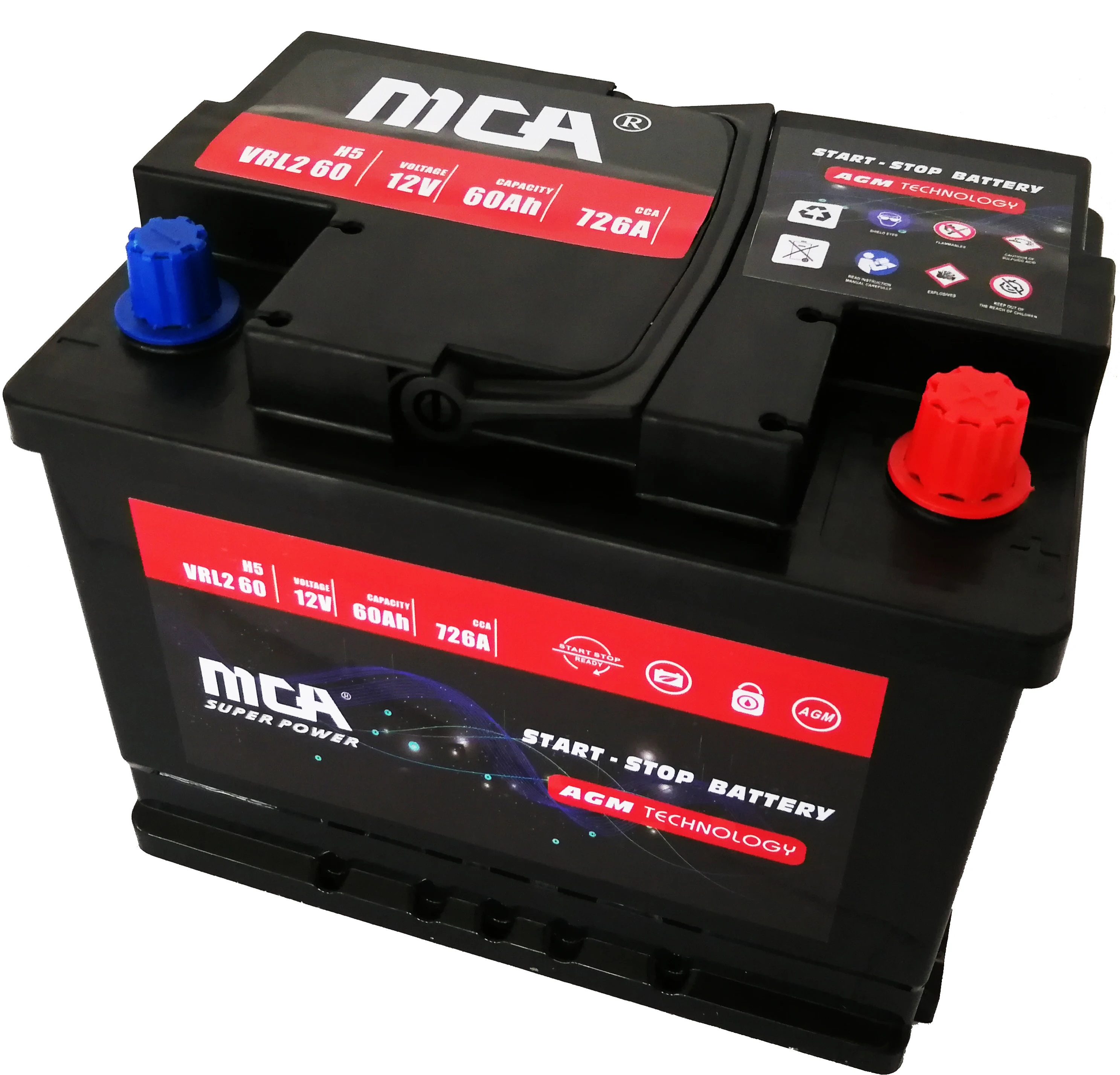 Прямая продажа с завода, перезаряжаемая Автомобильная батарея AGM start stop 12 в 105 Ач