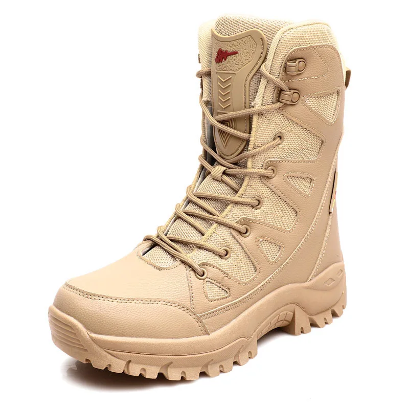 Botas militares de gran tamaño para hombres y mujeres, botas de combate, parte superior alta, Botas de senderismo gruesas de felpa, botas de nieve para senderismo, nueva pareja botas martin botas impermeables hombres