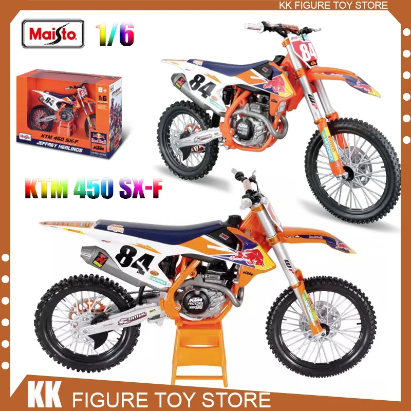 

NEW Maisto 1:6 Red Bull KTM Supercross Diecast Model MXGP KTM 450 SX-F Factory Edition 2018 #84 Motorcycle Car Gift Toys For Kid