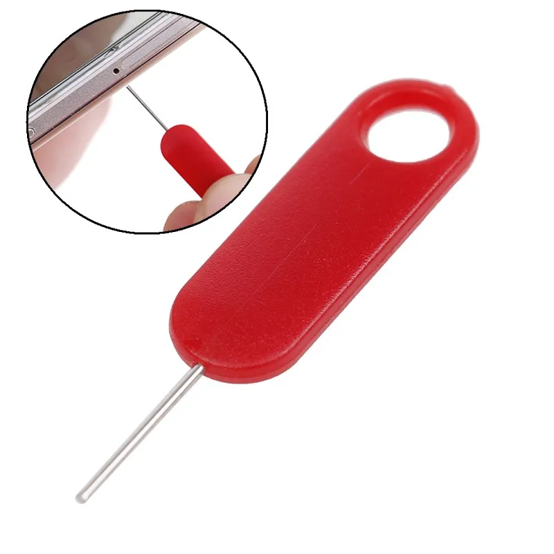 10 Pcs Red Sim Card Tray Removal Eject Pin Key Tool Mobile Phone Accessories