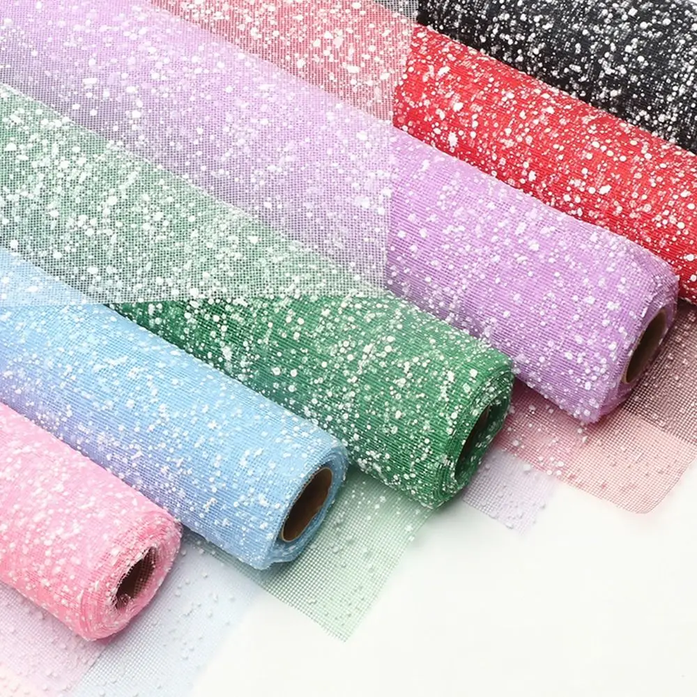 Schneeflocken-Geschenkpapier mit frischen Blumen, 50 cm breit, DIY-Blumenstrauß, Geschenkpapier, Netz-Geschenkpapier, Hochzeit, Geburtstag, Party-Dekoration