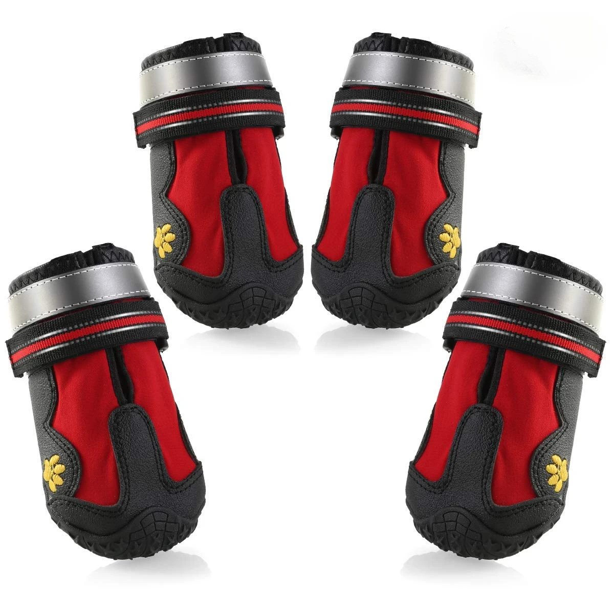 

4 pcs Anti-slip Waterproof Pet Boots Warm Paw Protector Shoes Dog Booties