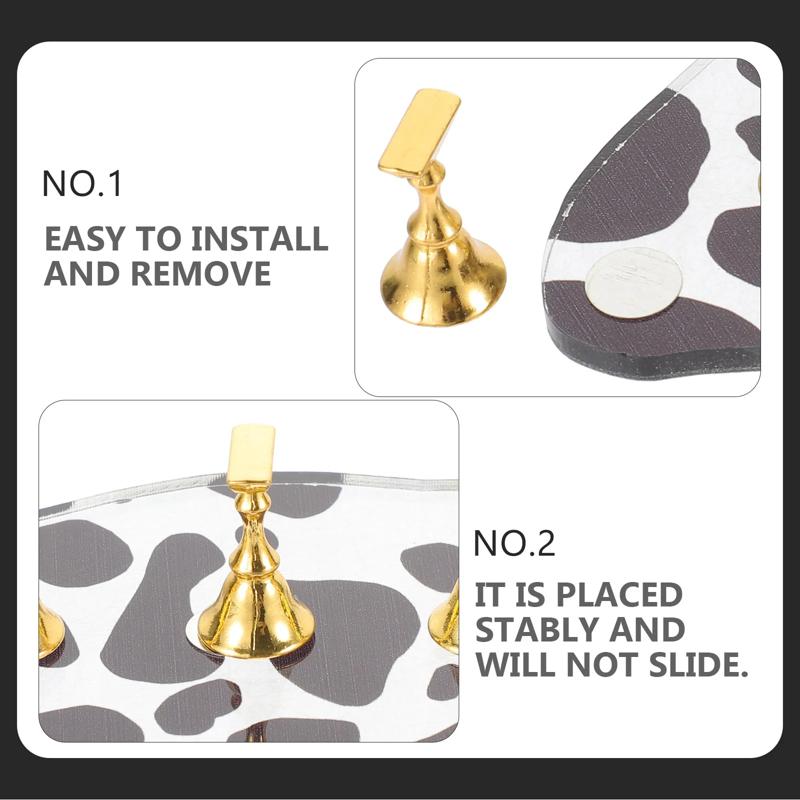 

2Sets Nail Practice Holder Acrylic Nail Art Stand Stable Display for Press on Fake Tips Salon Manicure Painting Practice