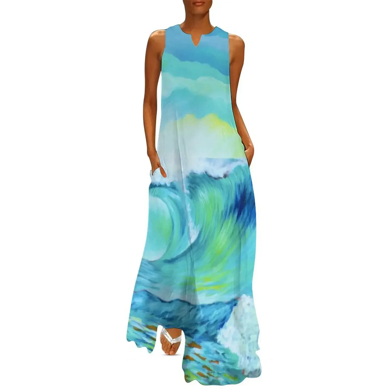

Wave 2.7 Long Dress women's summer jumpsuit woman dress Dress for girls birthday for women luxury 2025
