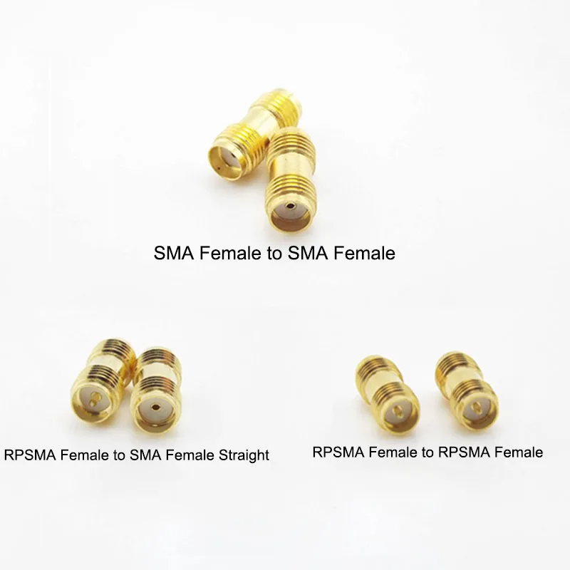 1pcs/5pcs RPSMA sma Female to RPSMA RP SMA Female Plug Connectors Adapter Gold Plated Straight Coaxial RF Adapters cables q1