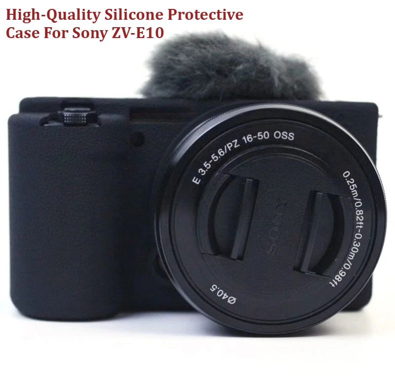 

High-Quality Silicone Protective Case For Sony ZV-E10 Zve10 Camera Bag Skin Silicon Case Body Cover