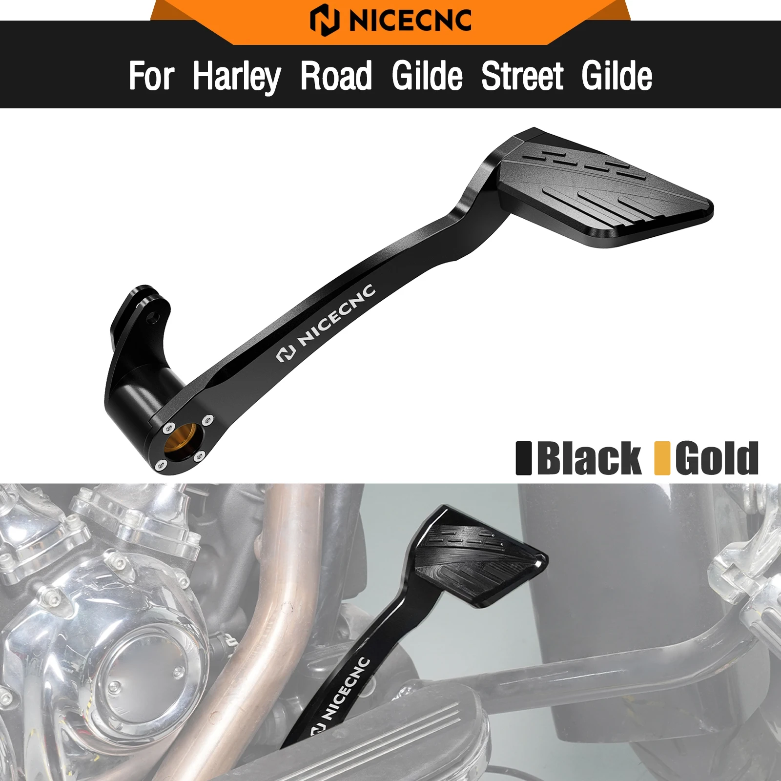 

For Harley Road Glide FLTRX 2015-2024 Rear Brake Lever Pedal Street Glide FLHX Special FLHXS Road King FLHR Ultra Limited FLHTK