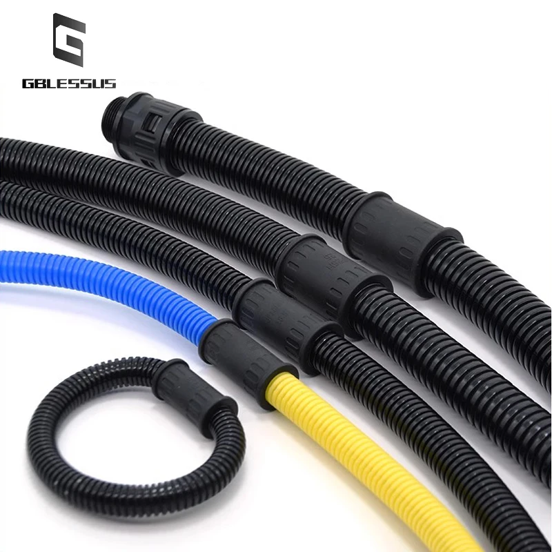 1Pcs Corrugated Pipe Plastic Two-way Wave Pipe Rubber Waterproof Straight Through Hose AD10 Butt Joint Cable Pipe Seal