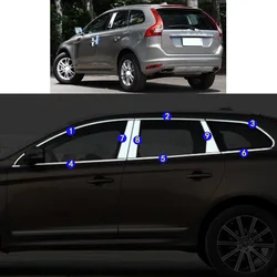 Car Sticker Garnish Pillar Window Middle Strip Trim Frame Hoods For Volvo XC60 2014 2015 2016 2017 2018