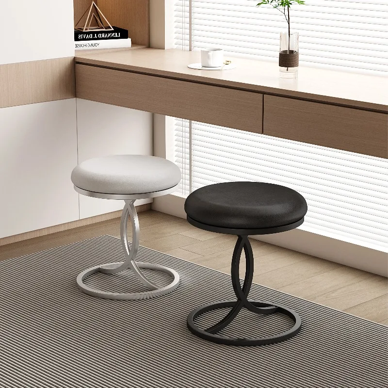 

Бархатный табурет для макияжа в стиле INS, круглый туалетный стул «кошачья лапа», небольшой табурет с акцентом для гостиной, современное домашнее сиденье для туалетного столика