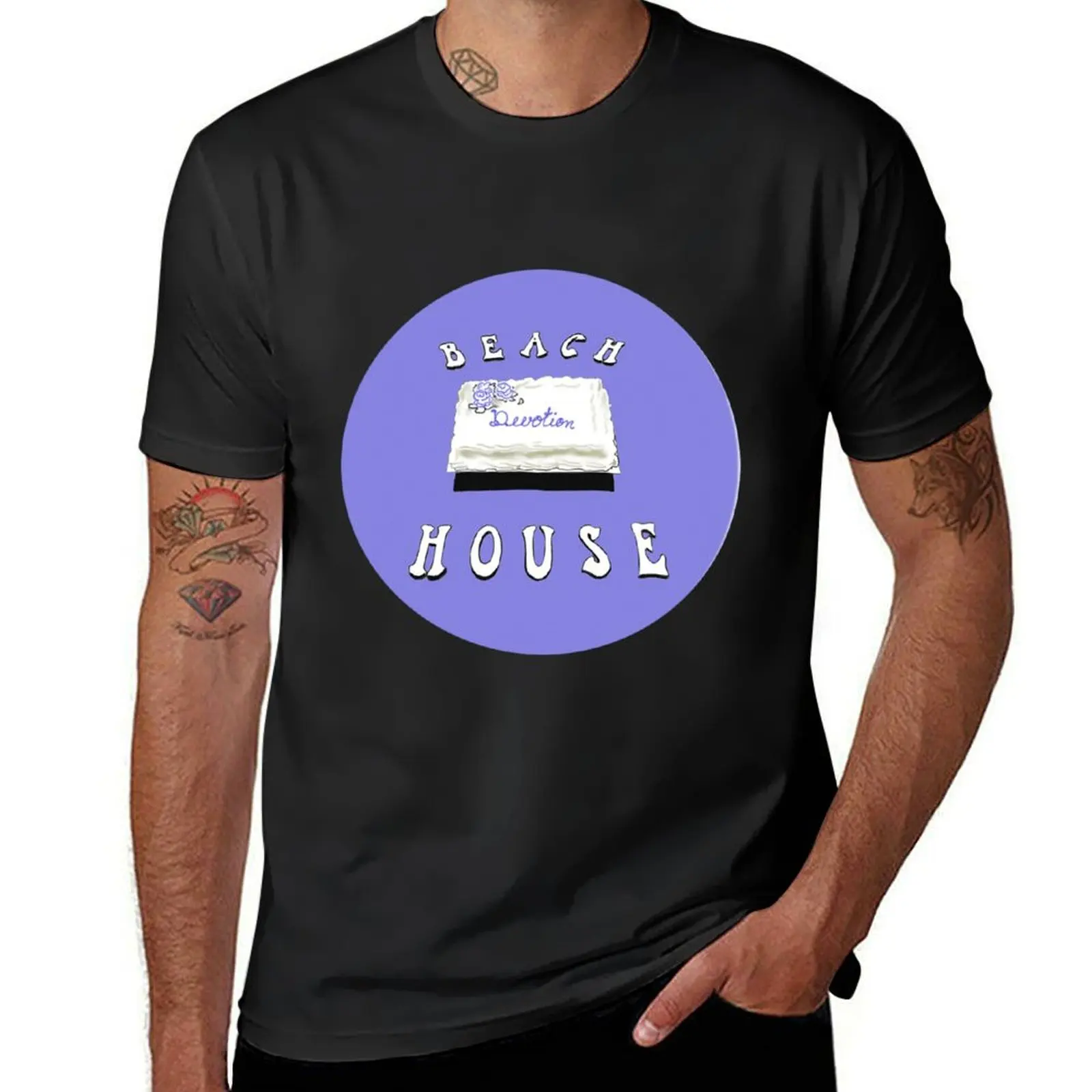 Beach House Devotion Cake (Purple) T-Shirt tops sports fans graphics fitted t shirts for men