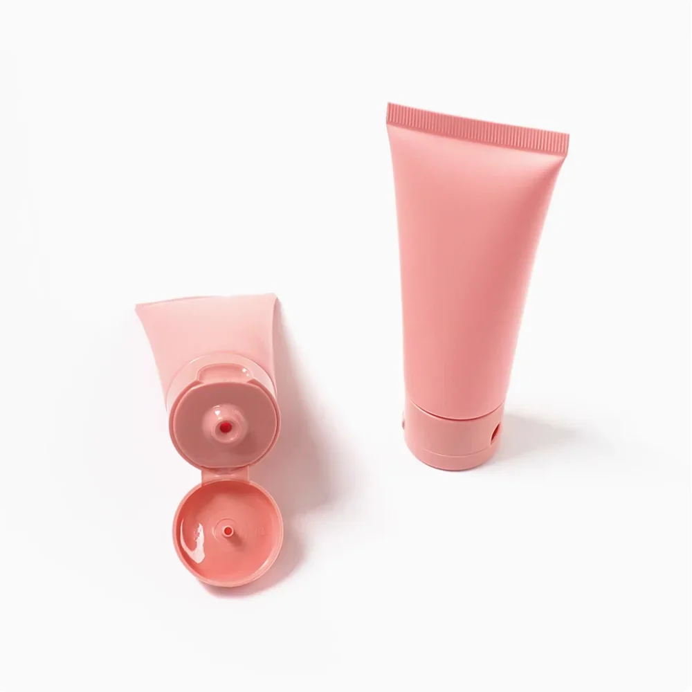 60g Rosa Opaco Cosmetico Tubo Morbido 60ml Lozione Crema Contenitore Riutilizzabile Detergente Shampoo Fondotinta Spremere Bottiglia Vuota