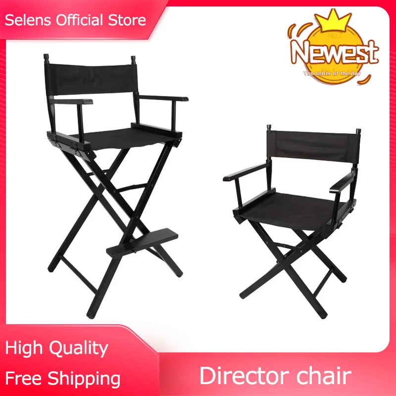 

Selens Folding Portable Solid Wood Director Chair Home Outdoor Canvas Makeup Chair Photo Studio Kits Photography Props Softbox