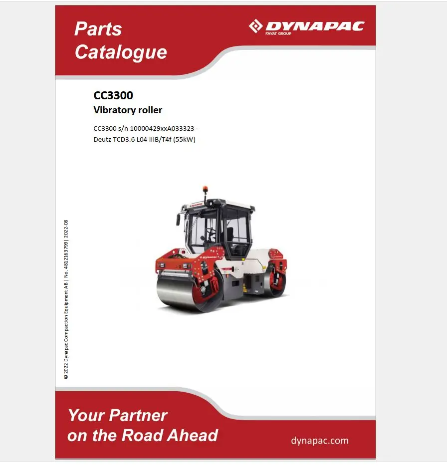 

Dynapac Machinery 34.6 GB PDF EN 2022 Part Catalog Operator & Maintenance Manual Full DVD