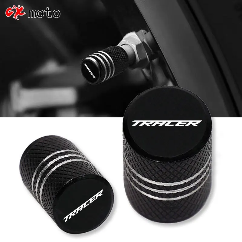 For YAMAHA Tracer MT07 MT09 Tracer 700 900 700gt 900gt 700 gt With Tracer logo Aluminium Wheel Tire Valve caps Airtight Covers