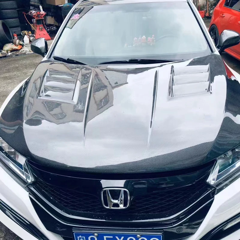 غطاء محرك سبيرور من ألياف الكربون على طراز Av لسيارة Honda Sprior 2015 2017