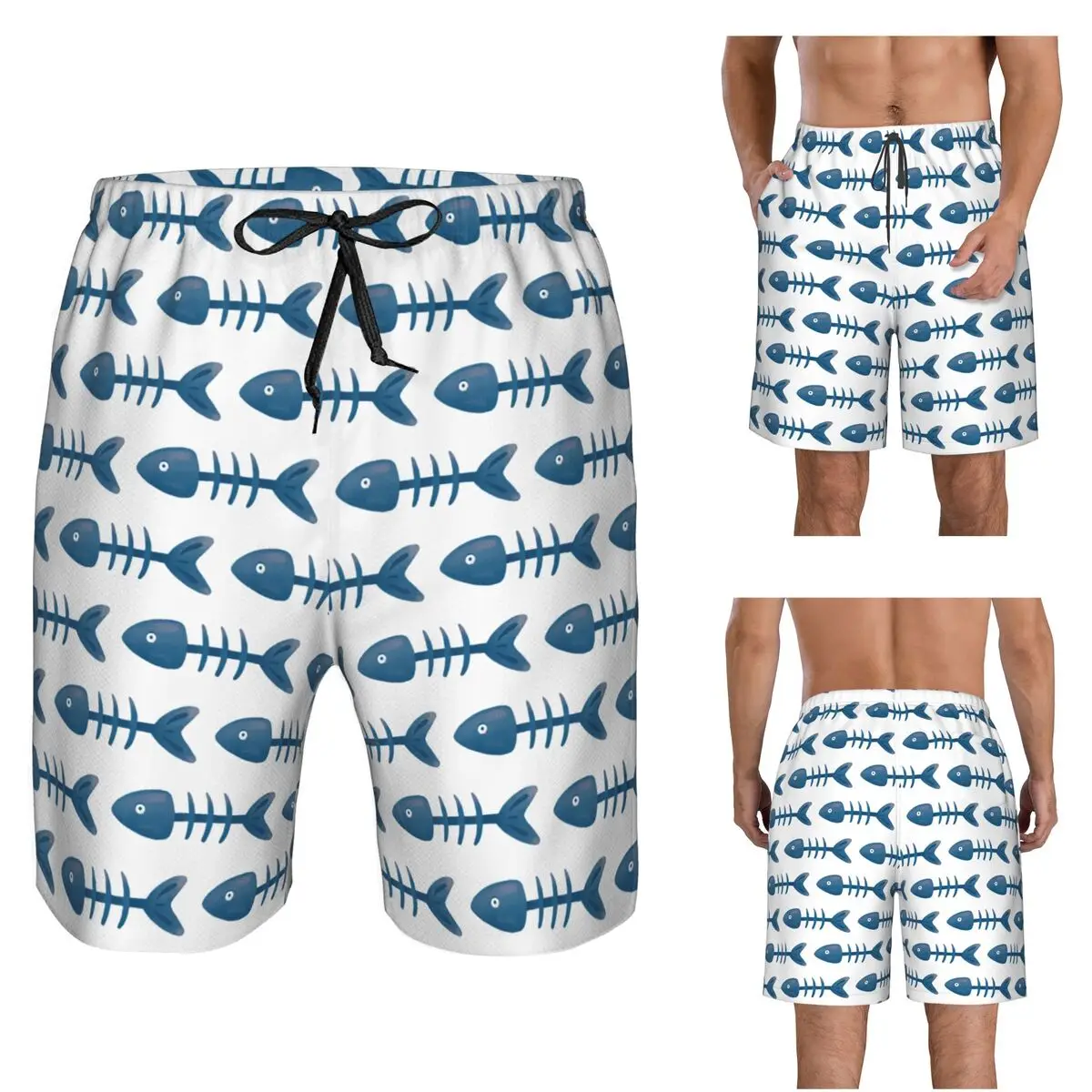 Poor Fish Trunks Beach Board Shorts Casual Quick Dry Swim Summer Men Pants