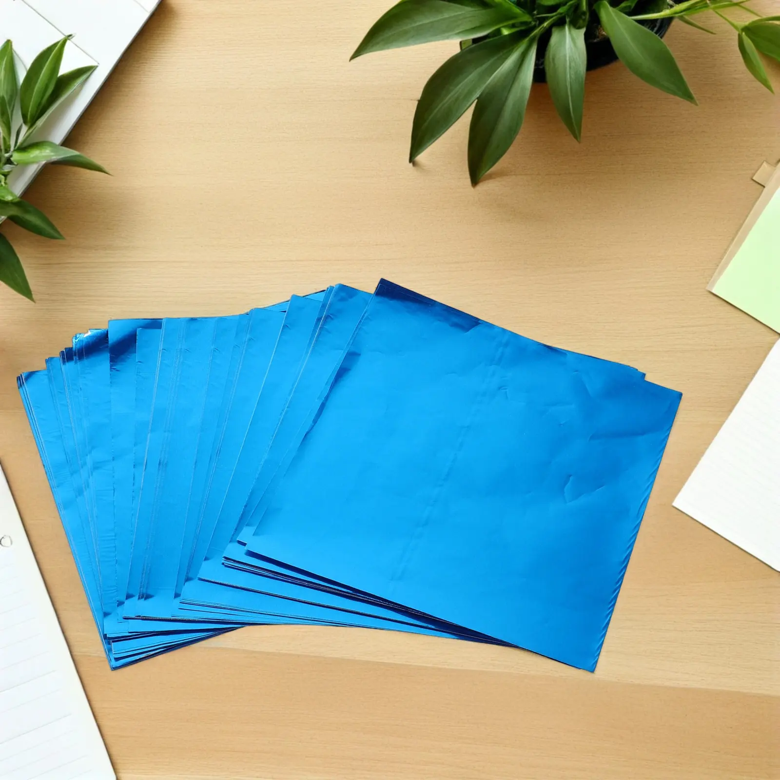 500Pcs Aluminum Foil Candy Wrappers Metallic Square Sheets Elegant Candy Wraps Party Holiday Chocolate Caramel Packaging - view 6
