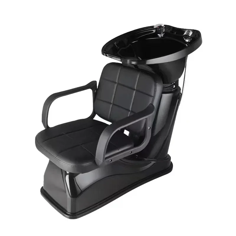 2026 Modern Design Salon Furniture Synthetic Leather Standing Shampoo Chair with Massage Features for Beauty Barber Gym Use