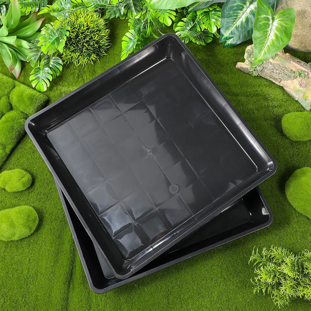 

6pcs Square Planter Tray Heavy Duty Black Plastic Drip Tray For Plants Indoor Outdoor Garden Balcony Water Catcher Saucer