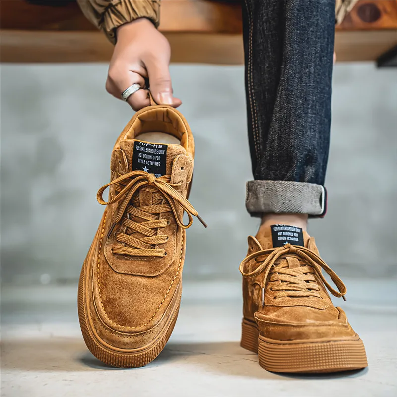 

Мужская обувь с низкой посадкой, модные весенне-осенние новые кроссовки на платформе со шнуровкой, удобные повседневные туфли для доски, увеличивающие рост