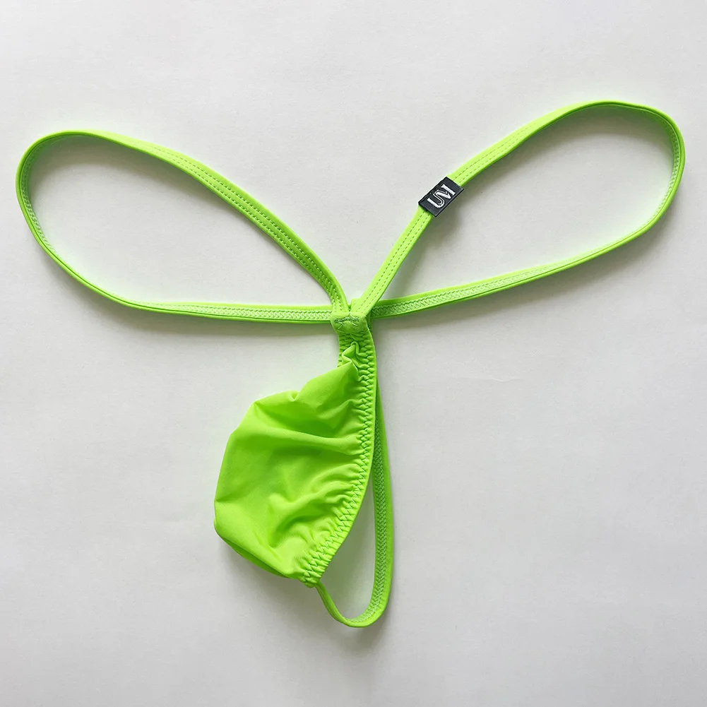 

Simple Casual Men Low Waist Underwear G-Strings Thongs Bulge Pouch Thin Strap Underpants Sexy Lingerie Man Briefs