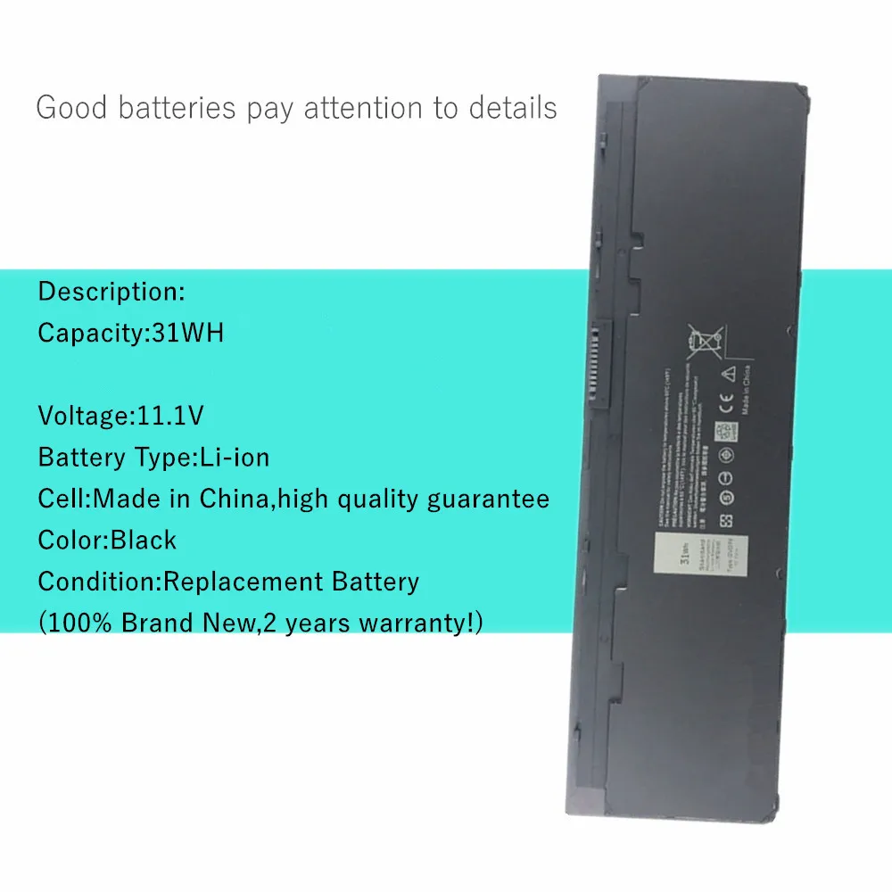 11.1V 31WH Laptop battery For Dell Latitude E7250 E7240 451-BBFW KWFFN J31N7 451-BBFX GVD76 HJ8KP NCVF0