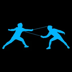 Fencing Tournament Glow Stickers Gym Wall Switch Decor Fridge Door Furniture Laptop Phone Car Body Window Bumper DIY Sport Decal