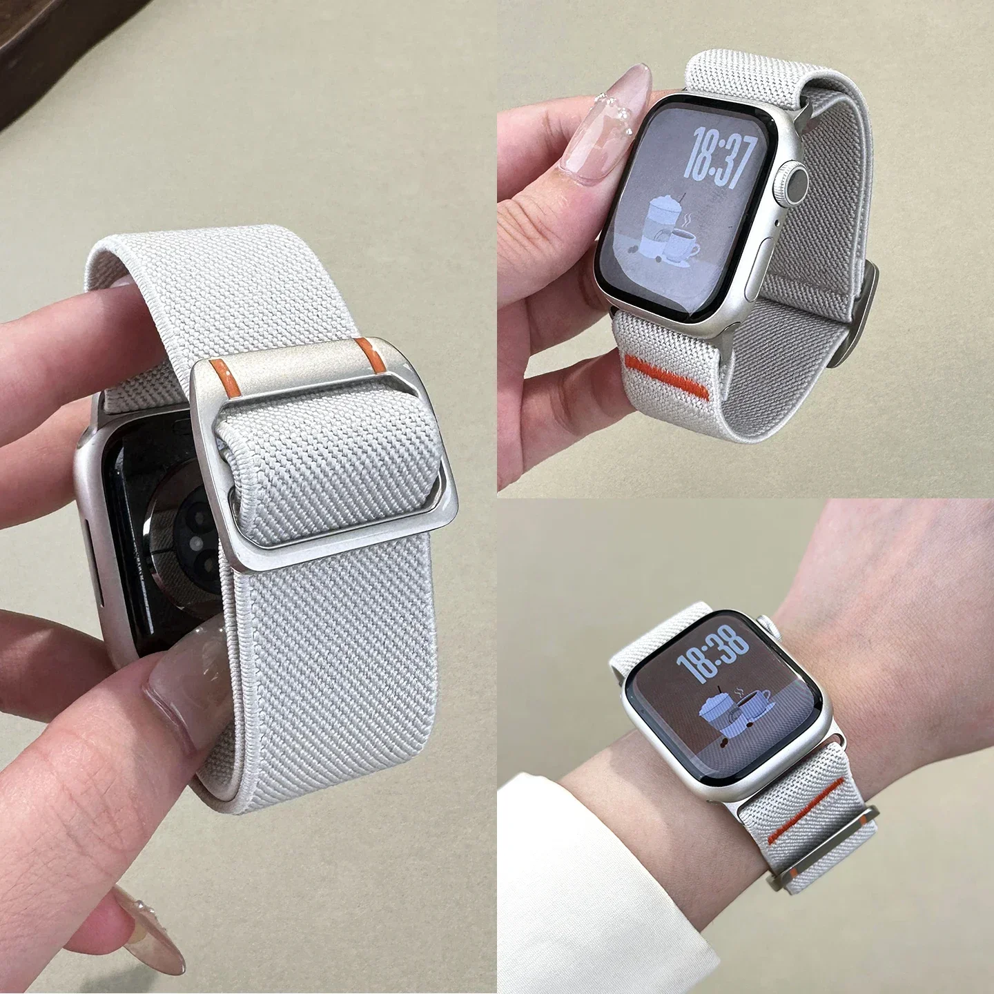 Nylonarmband für Apple Watch Band 45 mm 44 mm 40 mm 41 mm 42 mm 46 mm 49 mm Nylonarmband IWatch Serie 11 10 9 8 7 6 5 SE Ultra 2/3