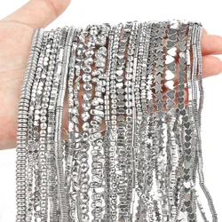 AAA+ Retention Color White Gold Plated Natural Hematite Beads Irregular Heart Star Gasket Beads For Jewelry Making Diy Bracelet