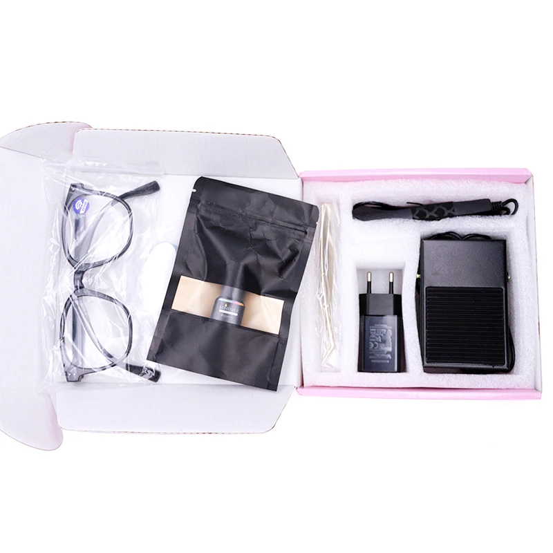 1 conjunto multifuncional ultravioleta uv cola cura lâmpada pinças de extensão de cílios maquiagem aço inoxidável 3d clipe preciso cílios