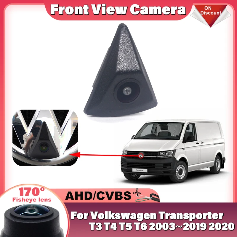 Car Front View Logo Grill Camera For Volkswagen Transporter T3 T4 T5 T6 2003~2016 2017 2018 2019 2020 Full HD CCD Accessories