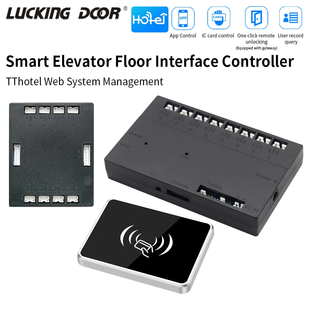 TT Hotel App Smart Lift Button Interface Access Controller Elevator Car Roof Relay Board With 8-40 Floors Control Cascade Board