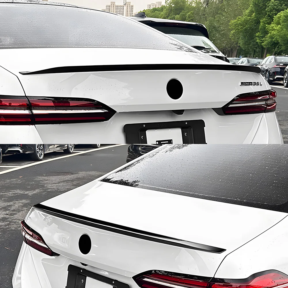 سبويلر خلفي طراز M5 لسيارة BMW 5 Series I5 G60 2024 + طقم هيكل رياضي أسود لامع غطاء صندوق السيارة ملحقات BMW تحديث السيارة