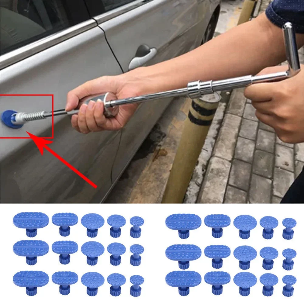 1set Universal Blue Car Door Body Pulling Tab Automotive External Dent Repair Tool Accessories for Automobile Motorcycle