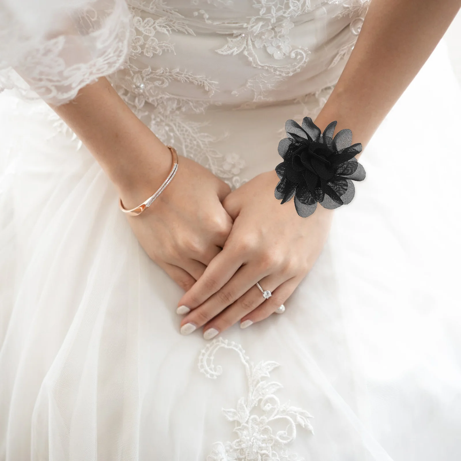 

10pcs Flower Heads Chiffon Fake Flowers For Wedding Diy Craft Material Artificial Mesh Flower Heads Decorative Prop Party