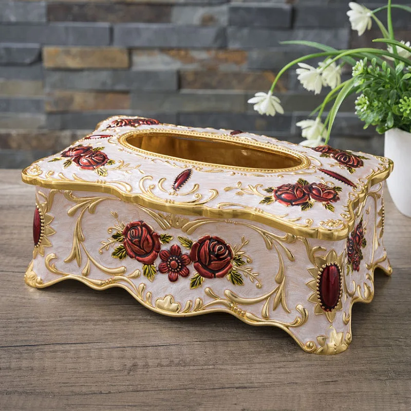 Europe Supper Larg Size Castle Deco Metal Tissue Case Cover Seat Type Tissue Holder Zinc Alloy  Tissue Box Holder ZJH063C