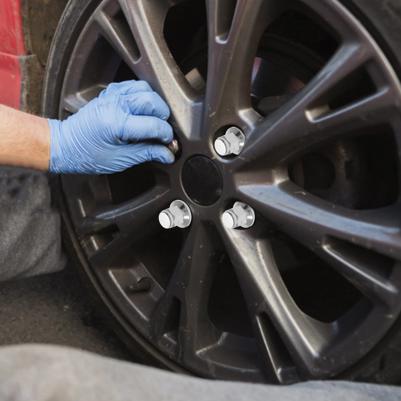 

Metal Lug Nut Car Wheel Accessory Serrated Tire Stud Nut Threaded Wheel Lug Part Durable Metal Construction Precision