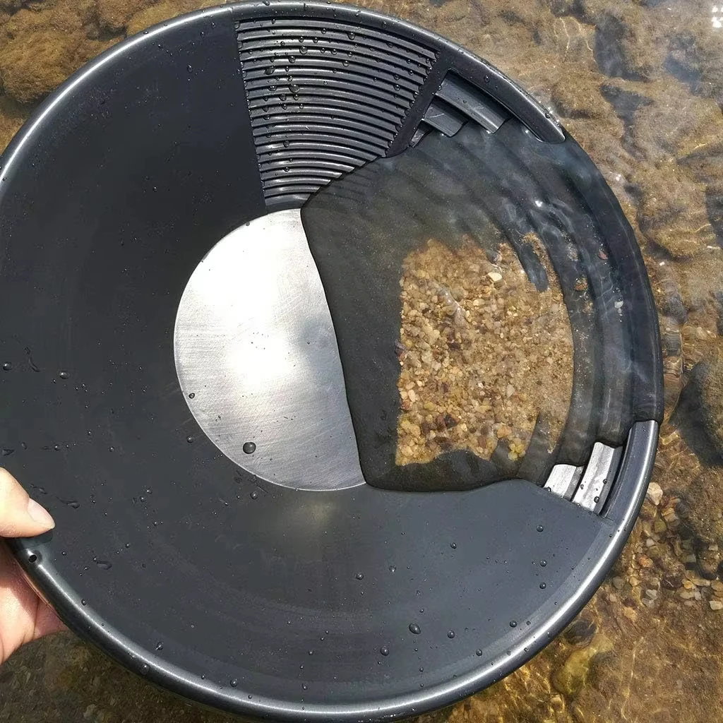Outdoor Gold Pan Basin Nugget Mining Pan Dredging Prospecting River Tool Wash Gold Panning Equipment Gold Silver Metal Detector