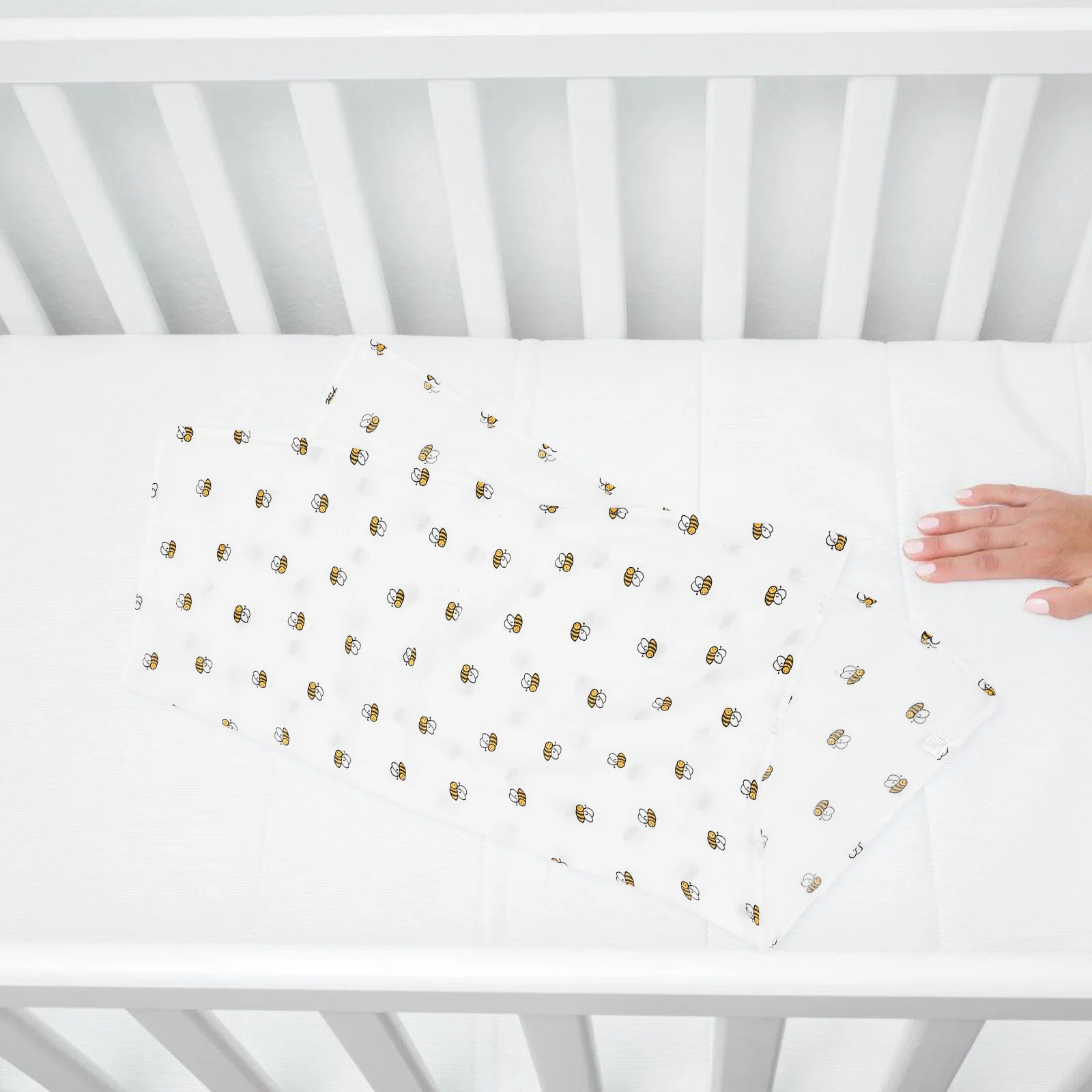 طفل قماط بطانية لينة خفيفة الوزن القطن النحل نمط الوليد الرضع التفاف تلقي بطانية لمنشفة استحمام للجنسين #4