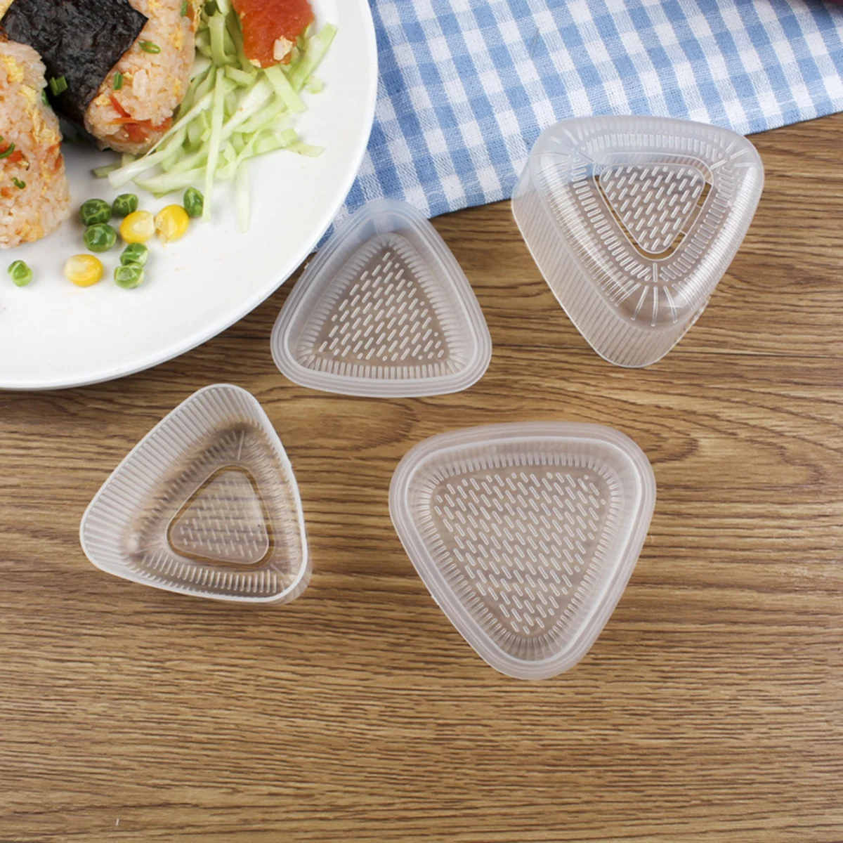 

6Pcs Triangle Sushi Mold Onigiri Mold Set Rice Ball Molds for Home Restaurant Creative Sushi Making Kit