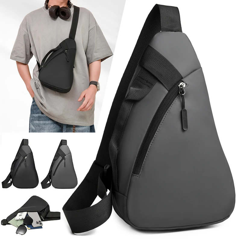 

Men Triangle Chest Bag Motorcycle Hiking Commuting Cycling Camping Shoulder Bags Casual Outdoor Travel Sports Crossbody Pack