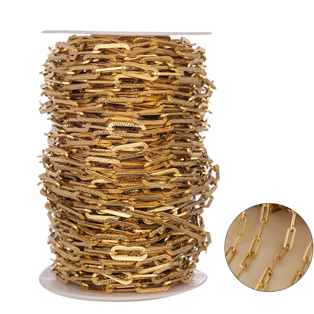 1-metro-75x20mm-18k-banhado-a-ouro-aco-inoxidavel-em-relevo-clipe-de-papel-correntes-para-diy-feminino-colar-joias-pulseira-em-massa